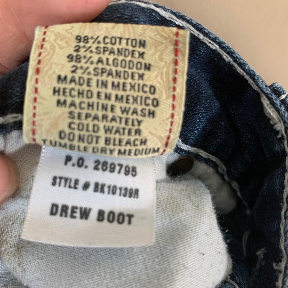BKE Drew Boot Cut Women's Denim Jeans 29x31.5 Med Wash Mid Rise Saddle Stitch - Picture 12 of 13